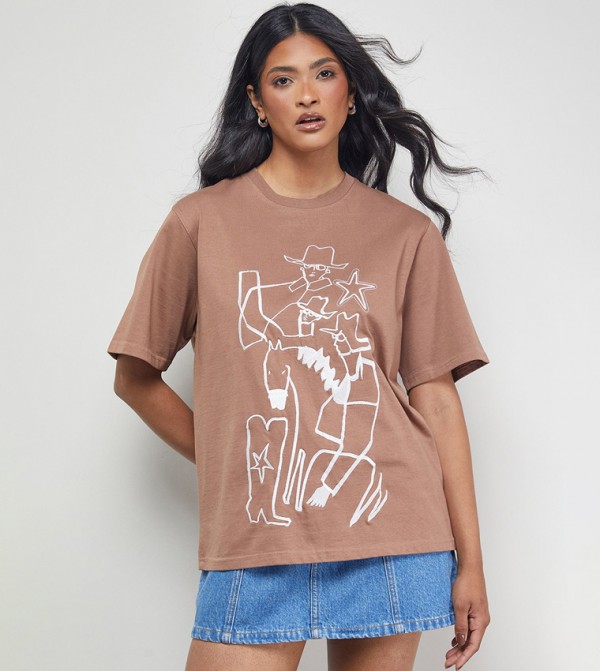 Tony Embroidered Short Sleeves T-Shirt