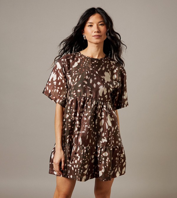 Organza T Shirt Smock Mini Dress