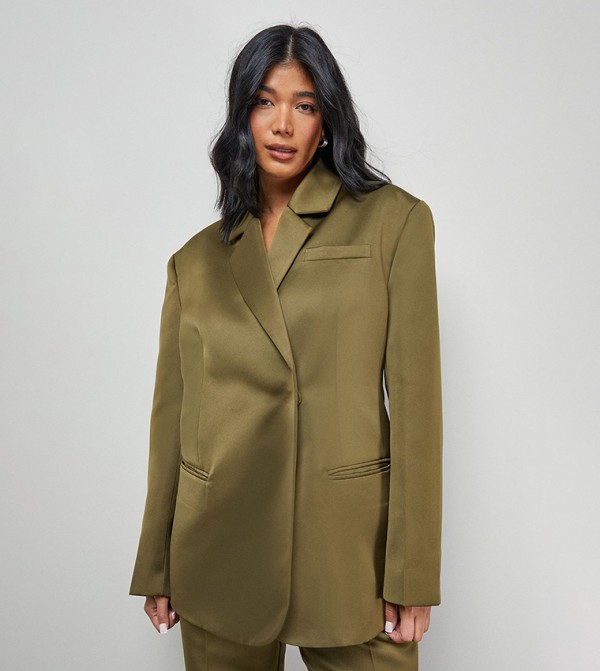 Premium Satin Oversized Blazer