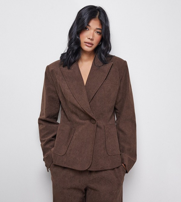 بليزر كورد ضيق كم طويل