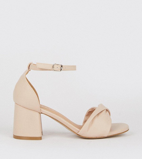 Wide Fit Sophia Soft Twist Low Block Heeled Sandals