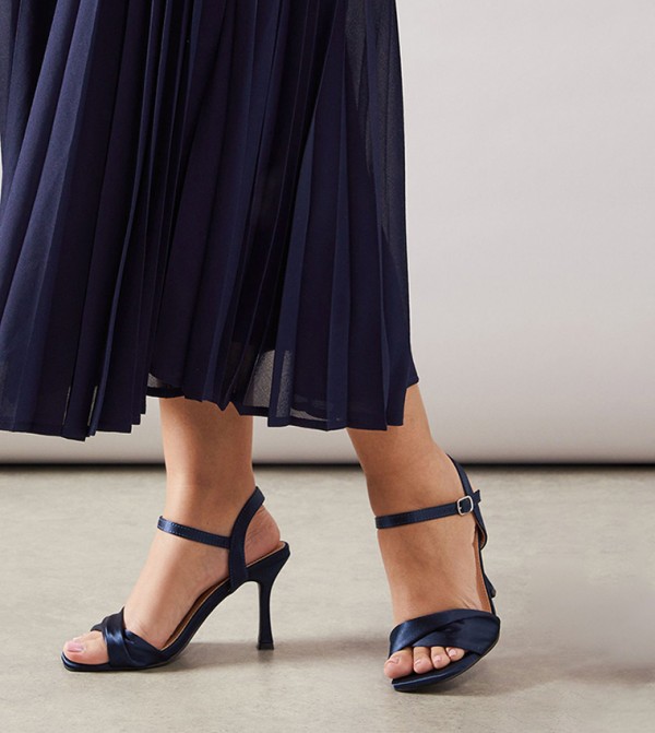 Wide Fit Twist Front High Stiletto Heel Sandals