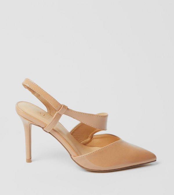 Wide Fit Evie Asymmetric Strap Detail Pumps