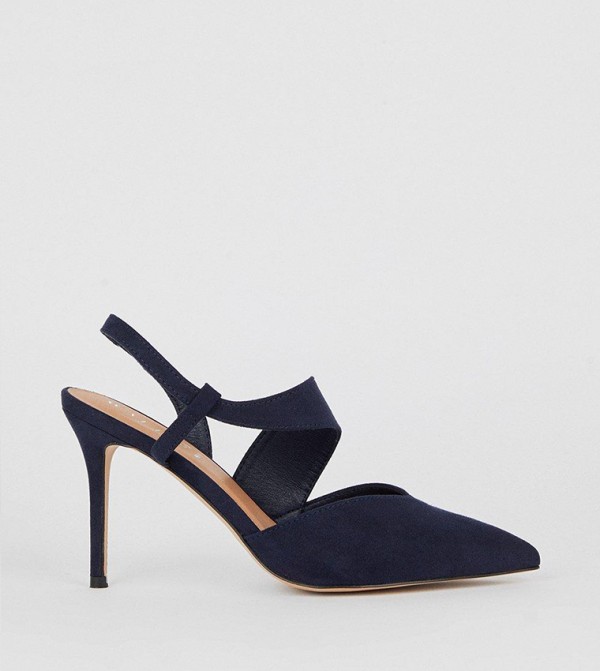 Navy kitten heels wide fit deals