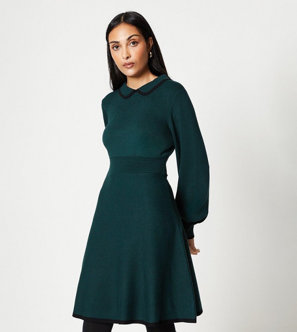 Wallis forest green dress clearance