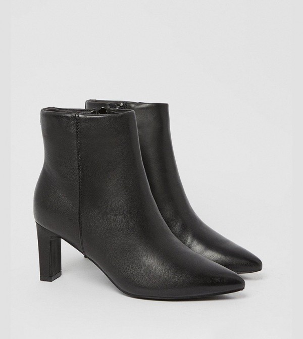 Buy Wallis Leather Andorra Pointed Ankle Boots In Black 6thStreet Kuwait