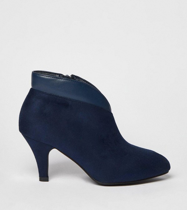 Navy kitten heel ankle boots sales
