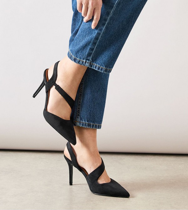 Everly Asymmetric Pointed Stiletto Heel Pumps