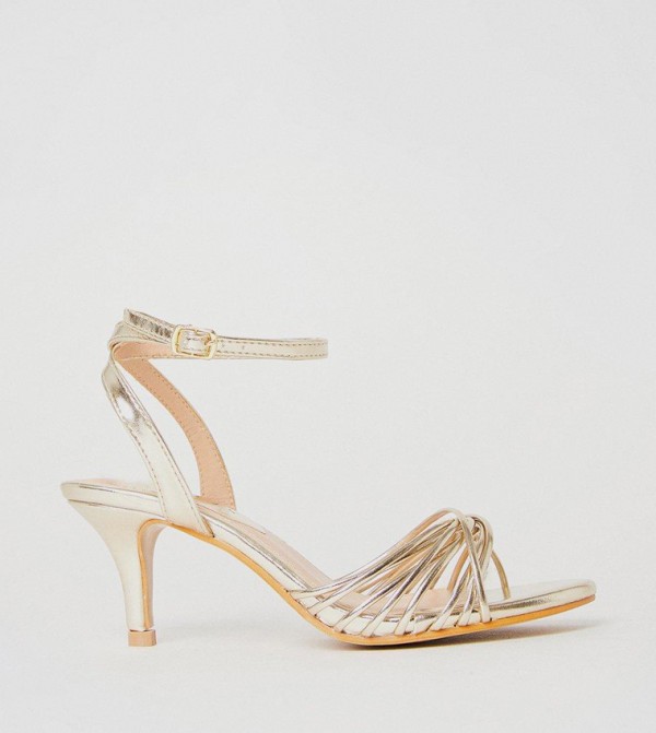 Sugar Twist Strap Kitten Heel Sandals