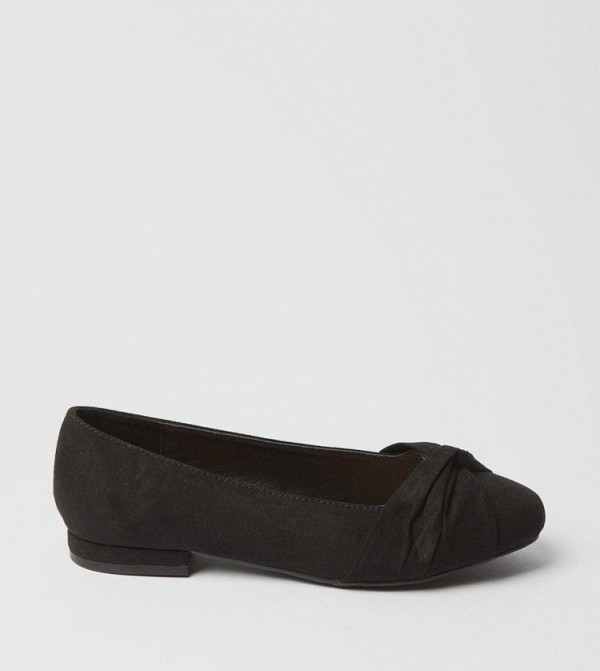 Petunia Wide Fit Twist Knot Front Ballerinas