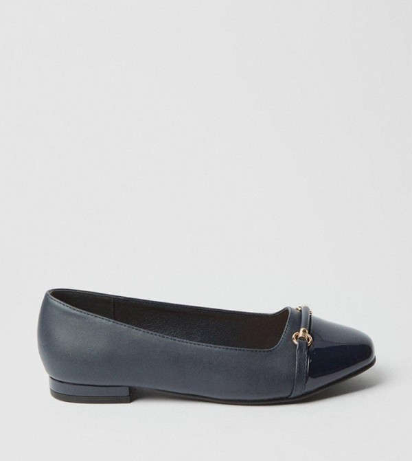Wide Fit Lyla Snaffle Detail Toecap Ballerinas