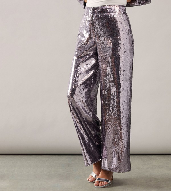 Sequin Wide Leg Trousers