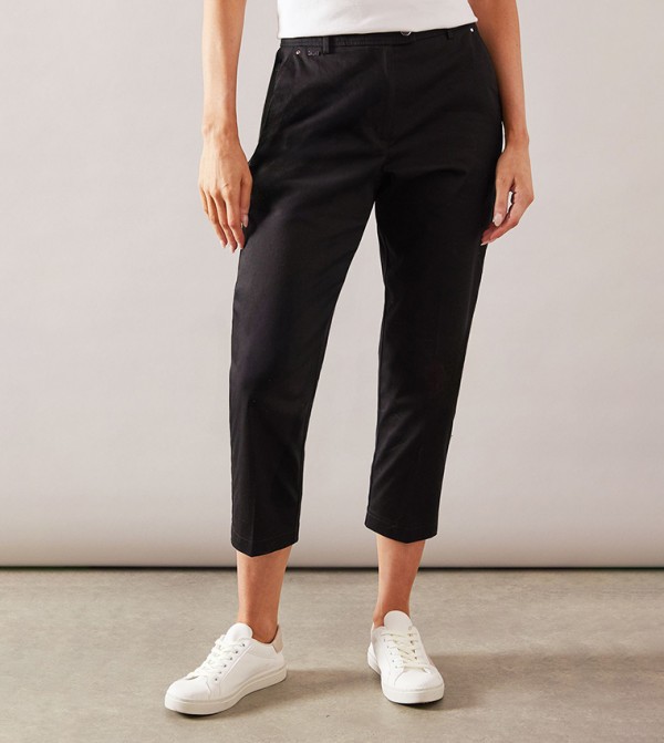 Stretch Solid Capris