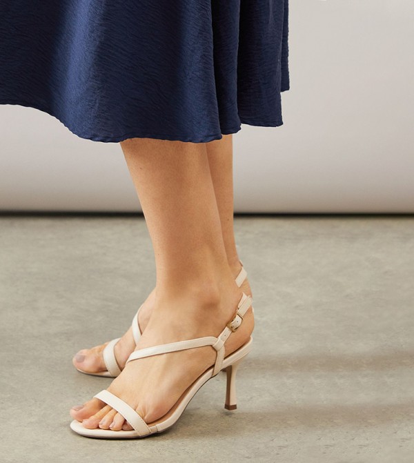 Maren Asymmetric Strap High Stiletto Heel Sandals
