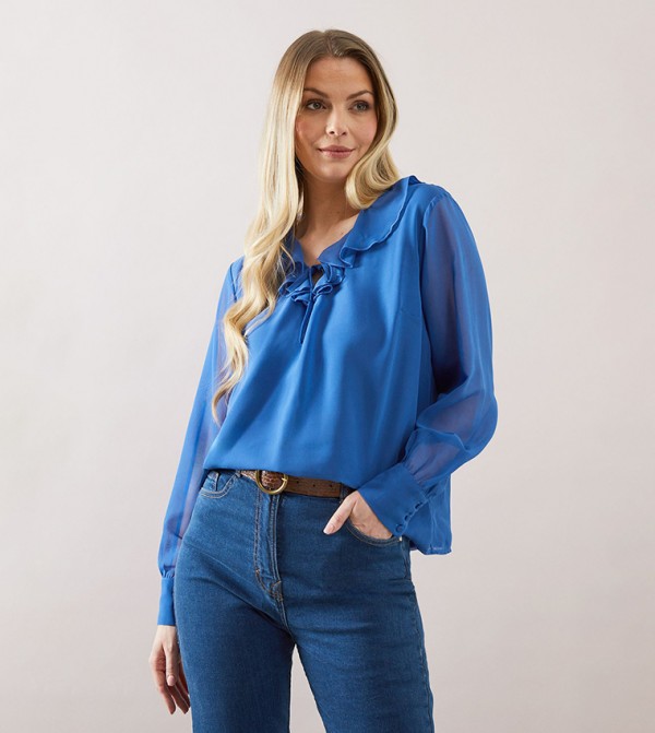 Long Sleeves Ruffle Top