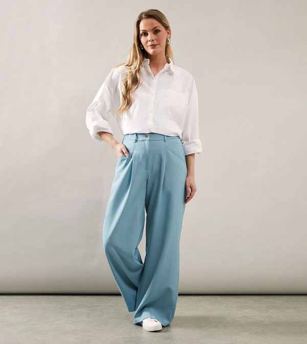 Striped Wide Leg Trousers
