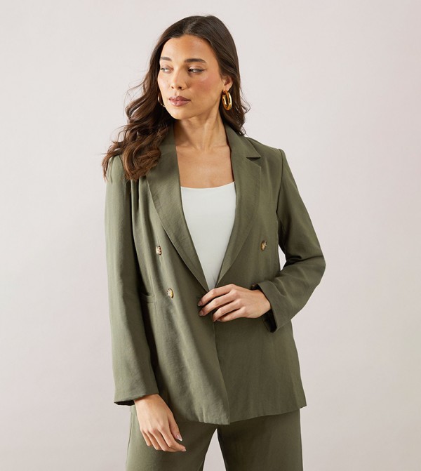 Petite Double Breasted Blazer