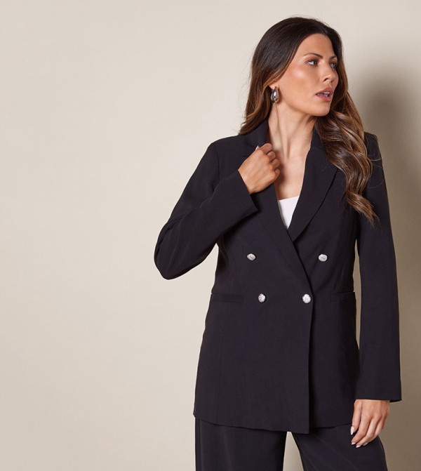 Double Breasted Military Blazer