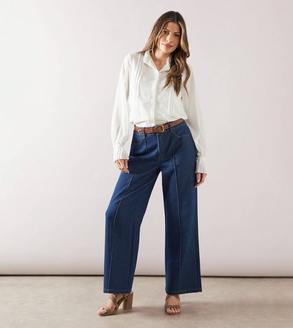 Pleated Long Sleeves Top