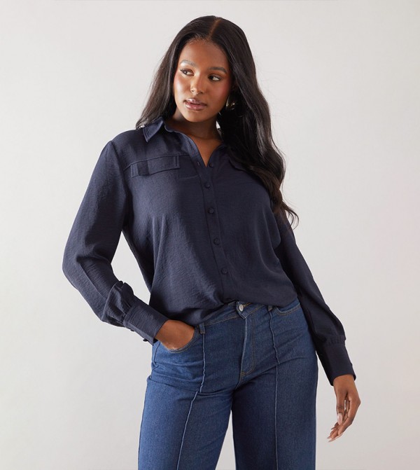 Pocket Detail Long Sleeves Shirt