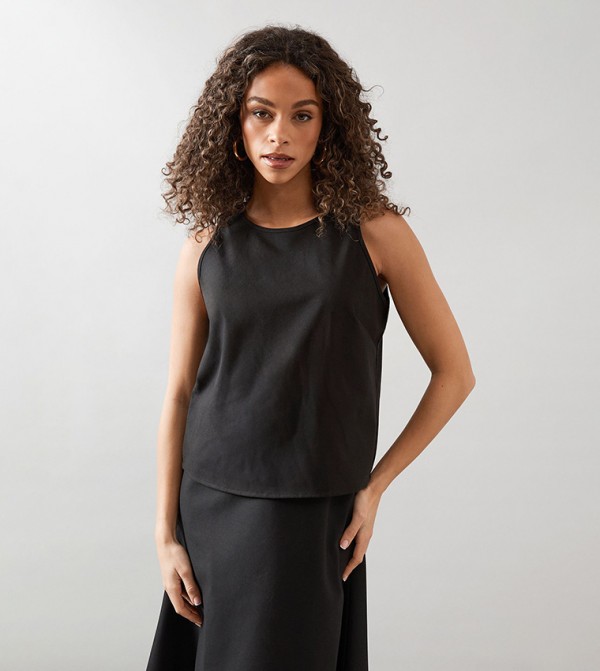 Button Back Sleeveless Top