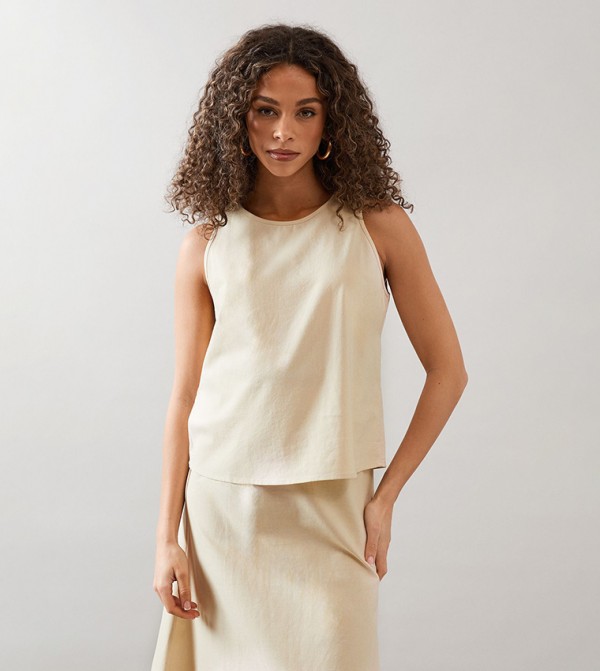 Button Back Sleeveless Top