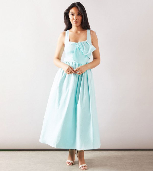 Petite Bow Detail Midi Dress