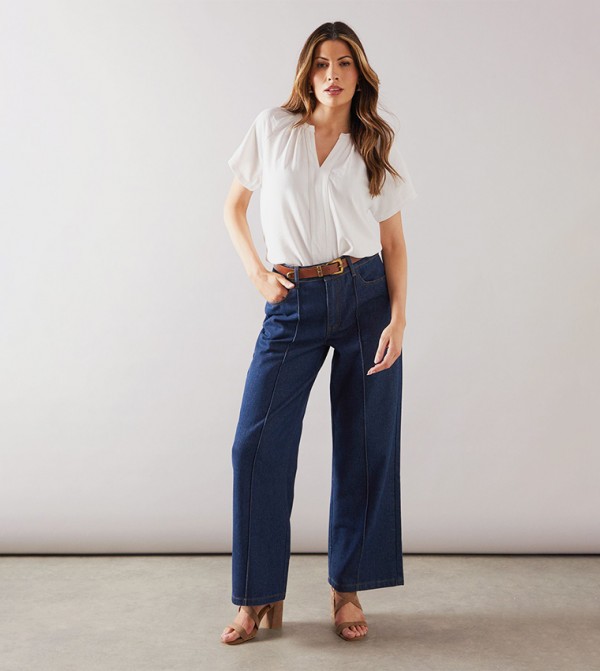 V Neck Short Sleeves Top