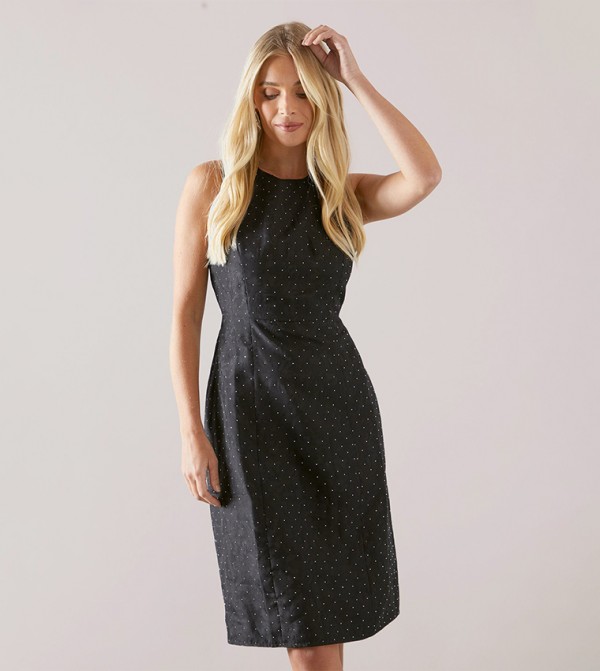 Petite Floral Print Pencil Midi Dress