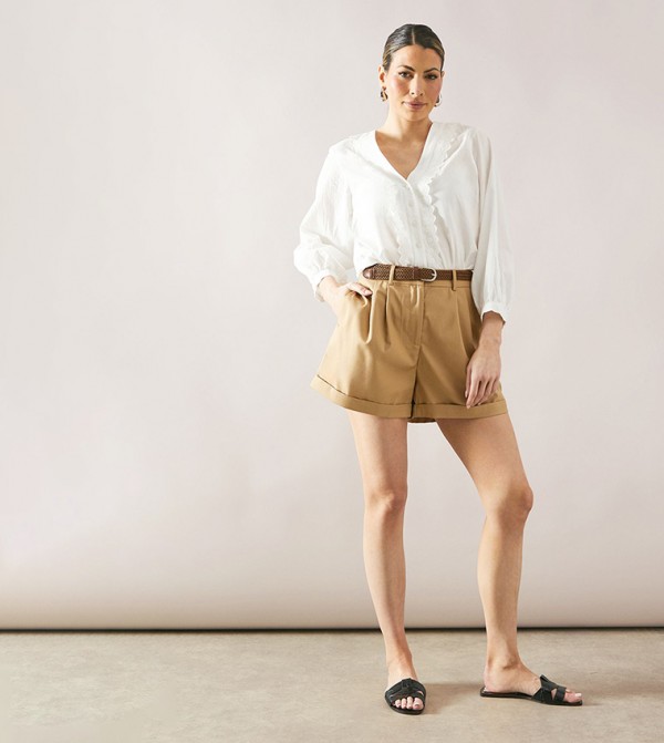 Ruffle Button Through Shirt