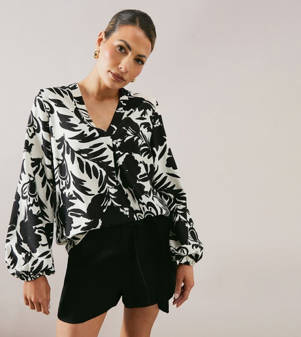 Printed Long Sleeves Top