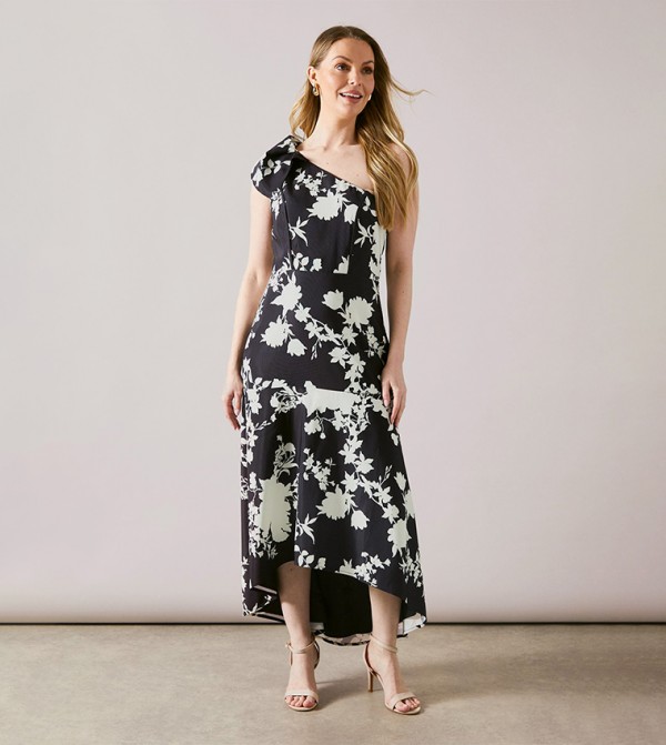 Floral Print Ruffle Midaxi Dress