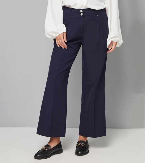 Petite Smart Wide Leg Trousers