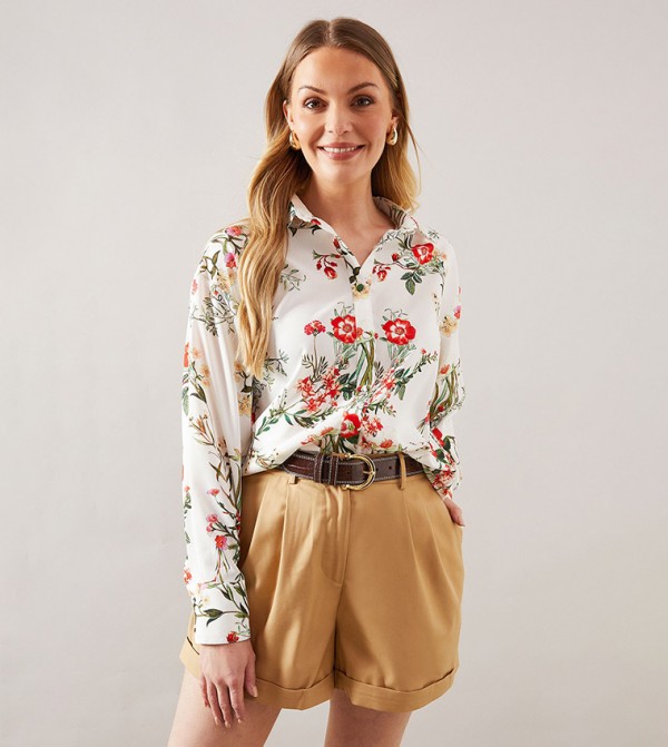 Floral Printed Long Sleeves Shirt
