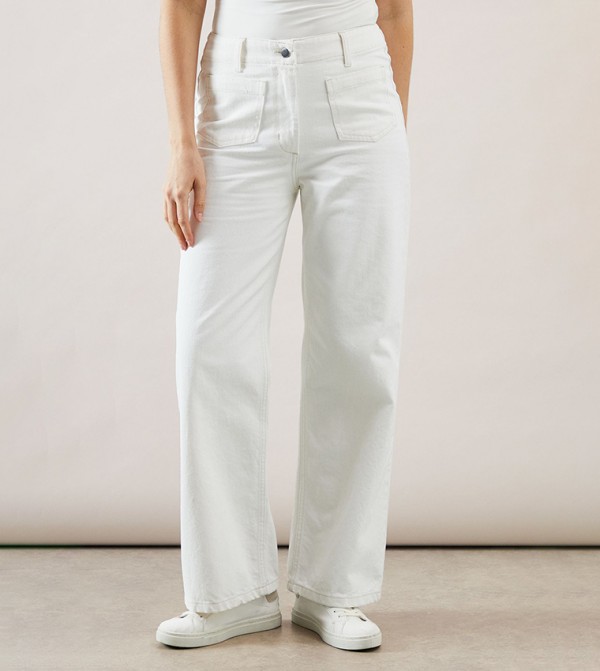 Solid Straight Fit Jeans