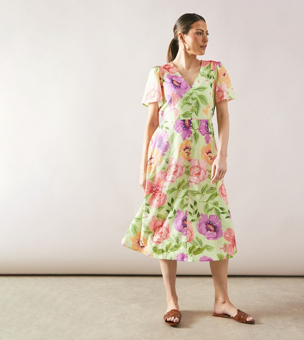 Floral Printed Midi Dress