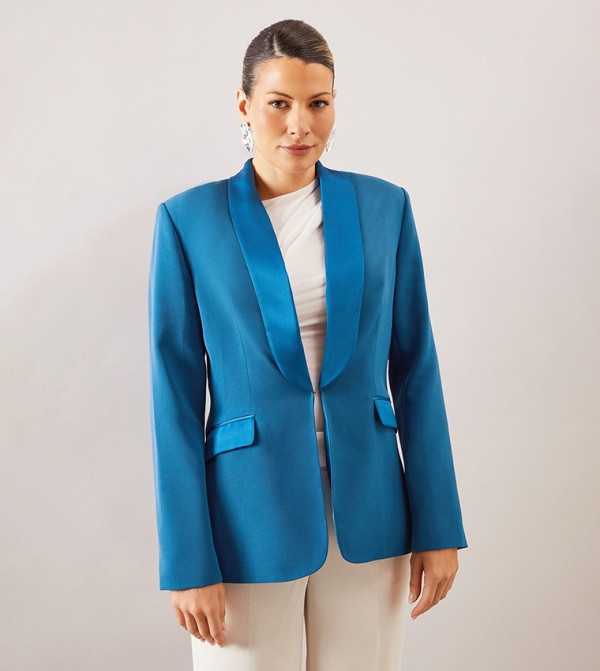 Shawl Collar Edge To Edge Blazer