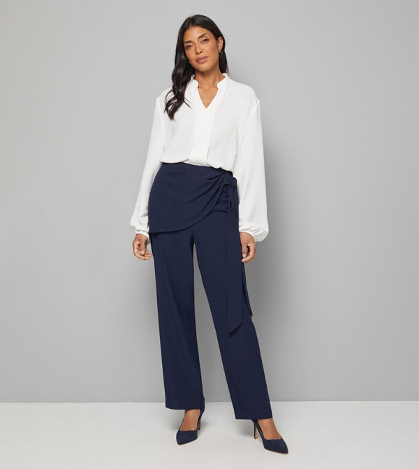 Wrap Tie Tapered Trouser