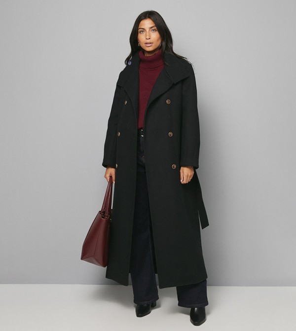 Button Detail Long Sleeves Coat