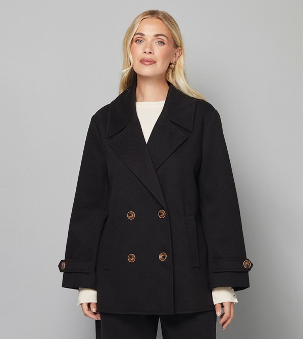 Petite Mid Length Double Breasted Coat