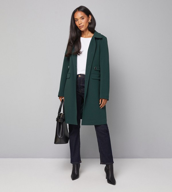 Long Sleeves Double Crepe Coat