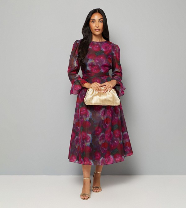 فستان ميدي أورجانزا للمقاسات الصغيرة 