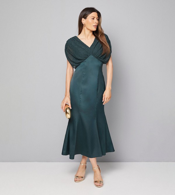 فستان ميدي ساتان 