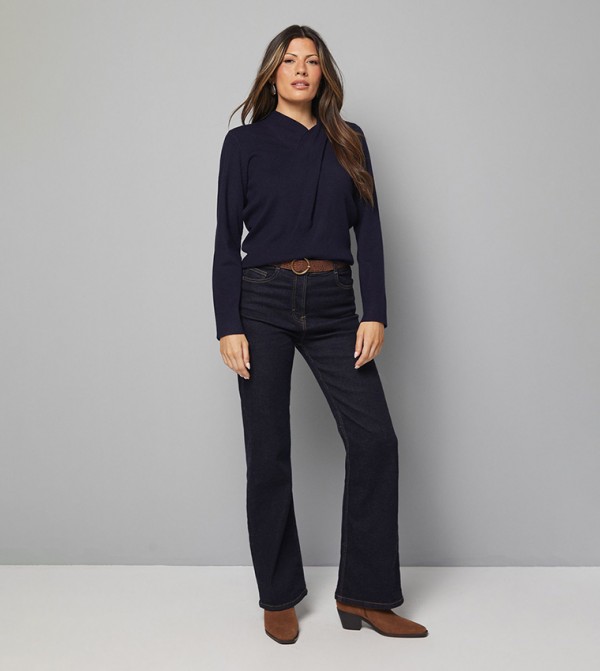 Wrap Neck Detail Jumper