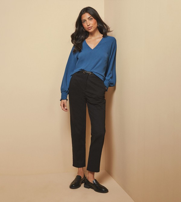 Shirred Cuff Overhead Shirt