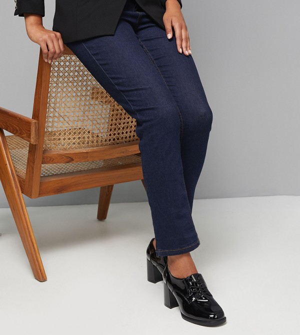Wide Fit Dante Lace Up Block Heeled Loafers