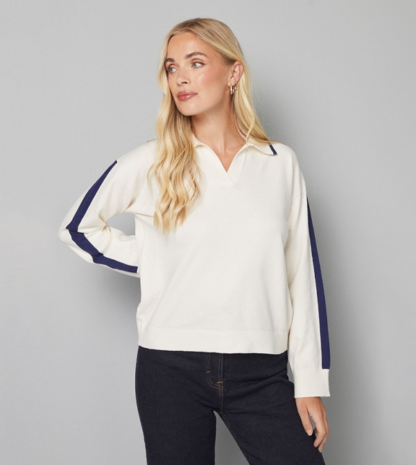 سويتر بياقة بولو للمقاسات الصغيرة 