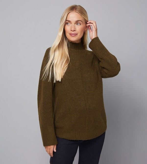 Petite High Neck Cosy Sweater