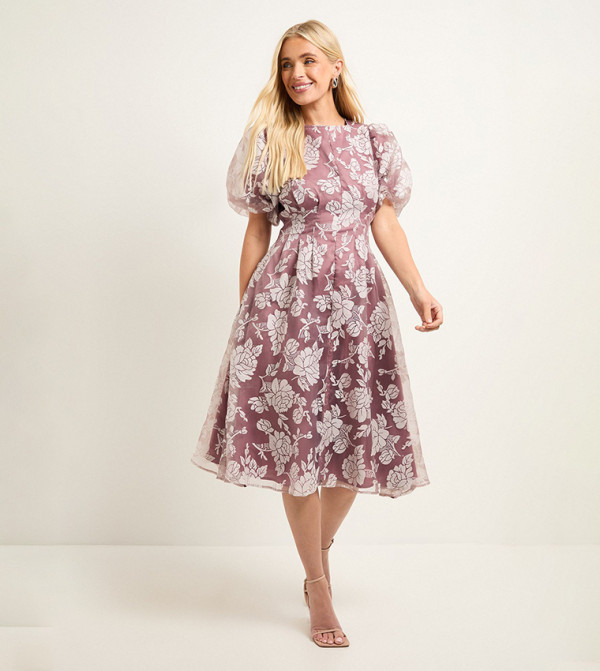 فستان ميدي كم باف 