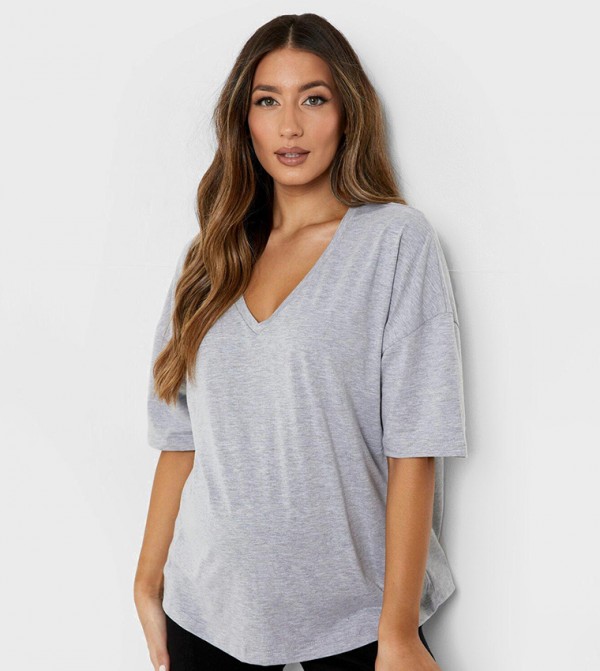 Boohoo Maternity Side Split T-shirt in White